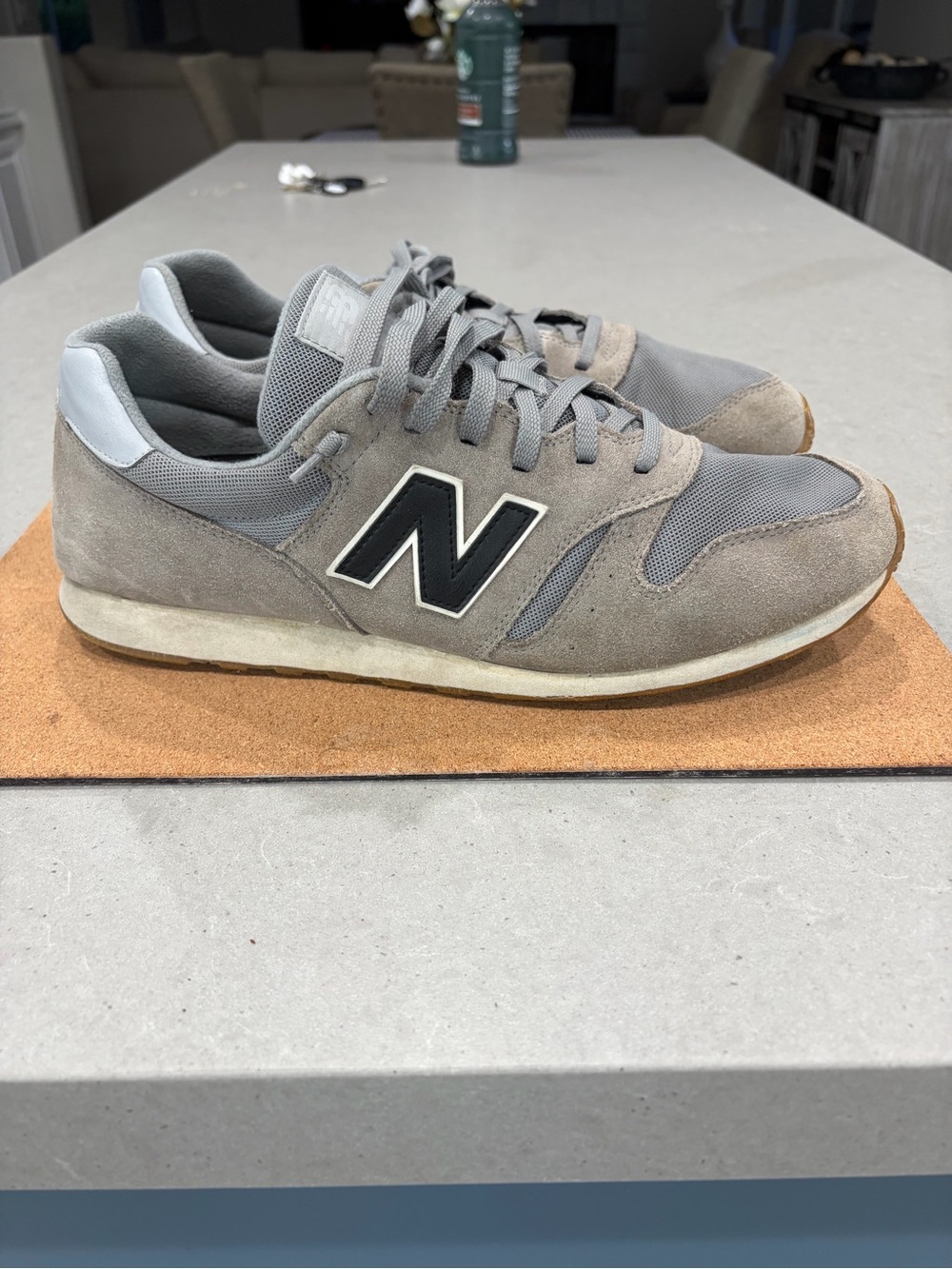 New Balance vintage Gray White, Navy Used Low-Top Sneakers.